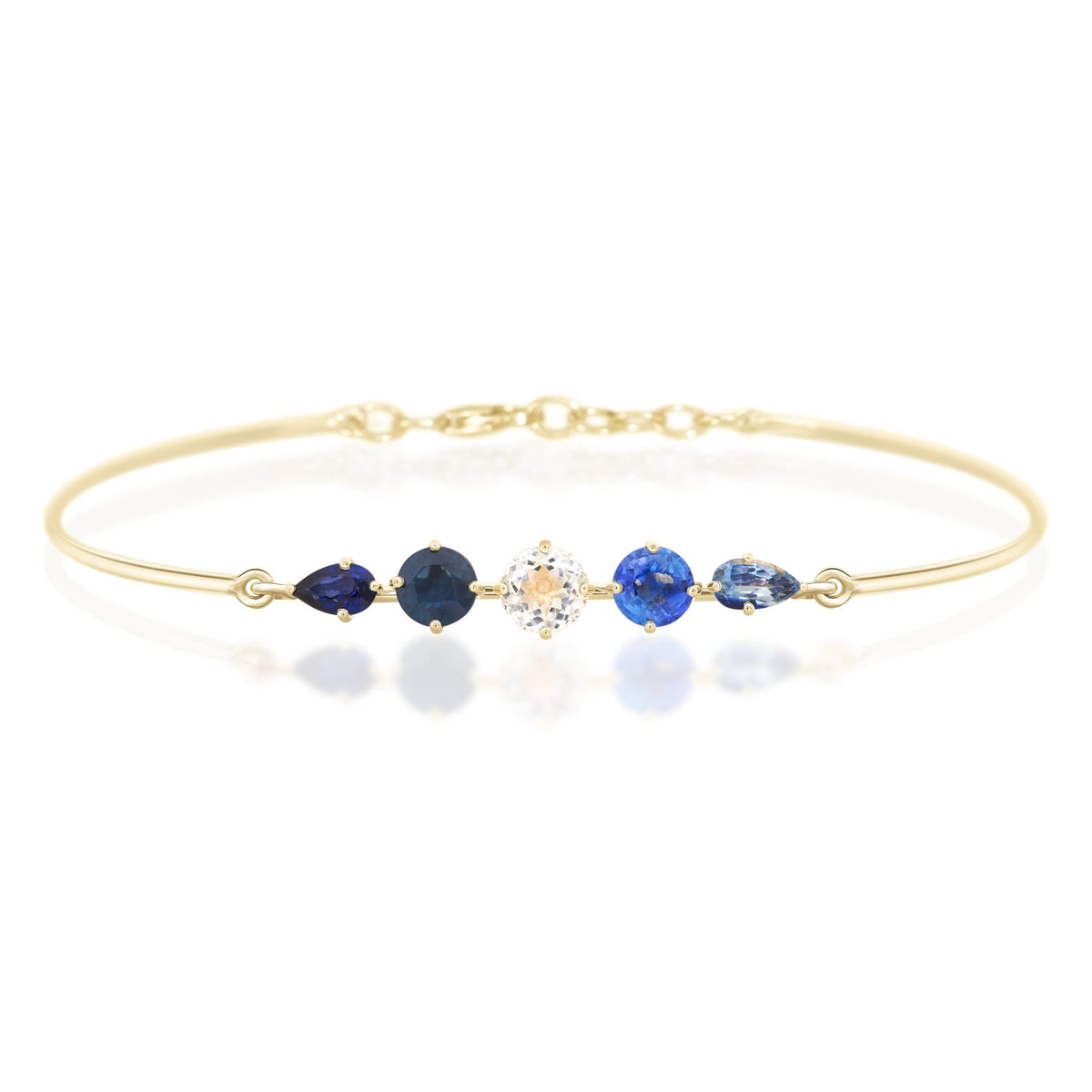 Ceylon Sapphire Compass Bangle