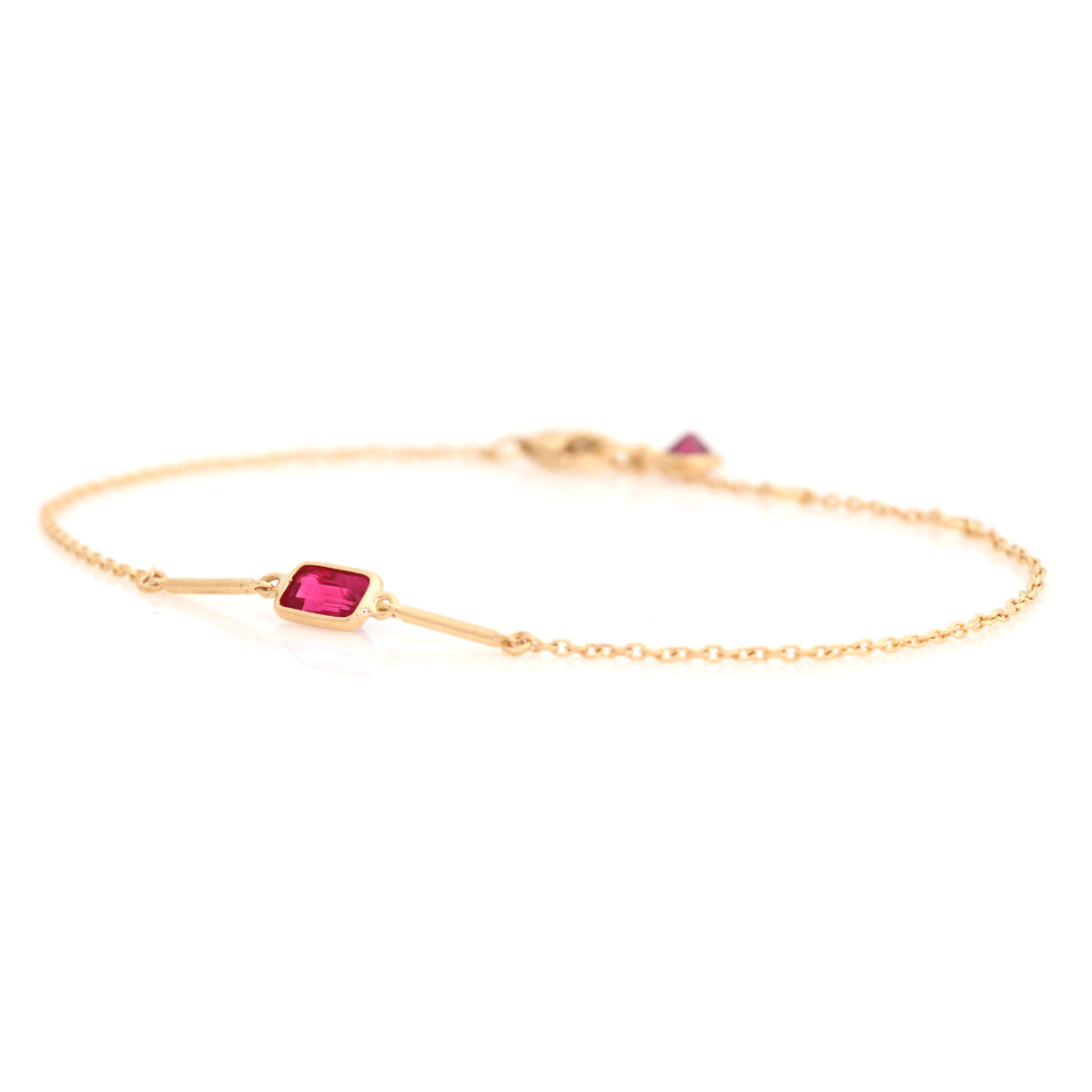 Gemstone Baguette Bar Bracelets
