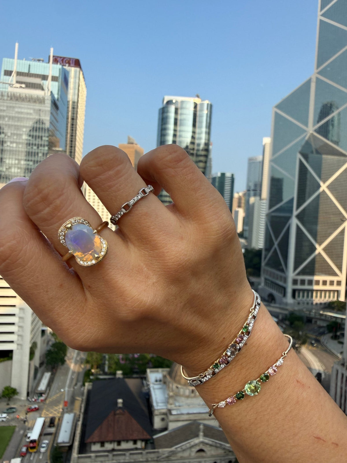 Jelly Opal Aurora Ring