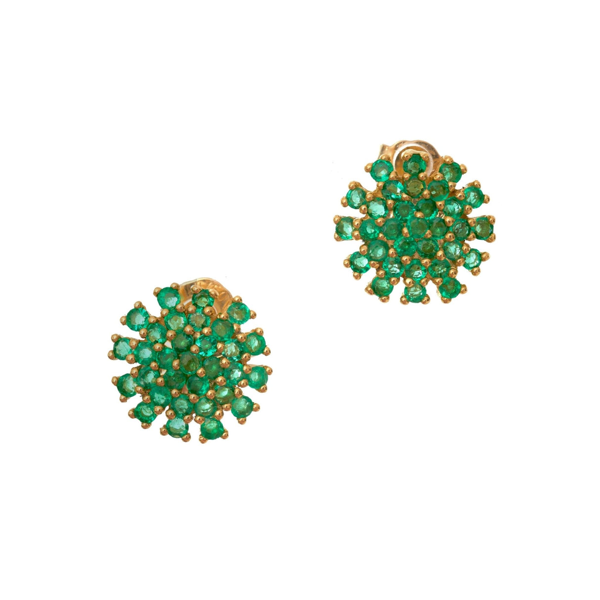 Emerald Flower Earrings