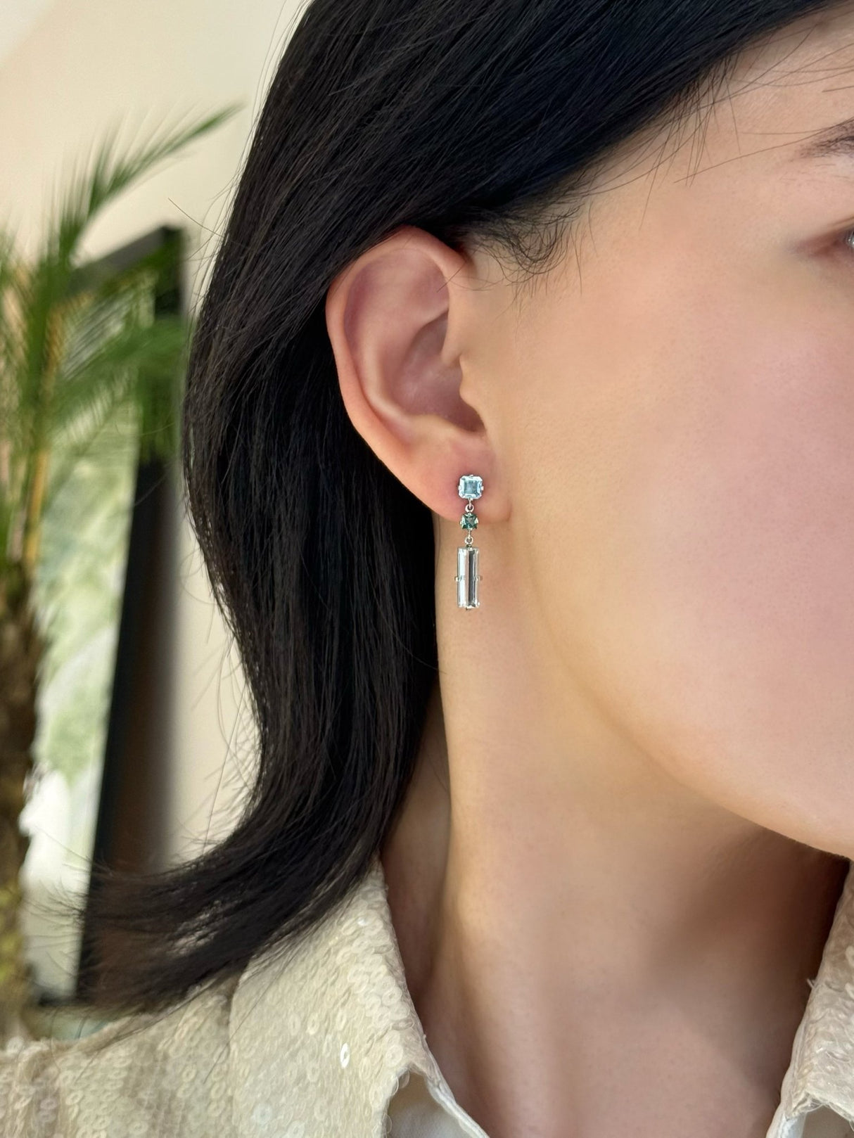 Aquamarine & Indicolite Elsa Earrings