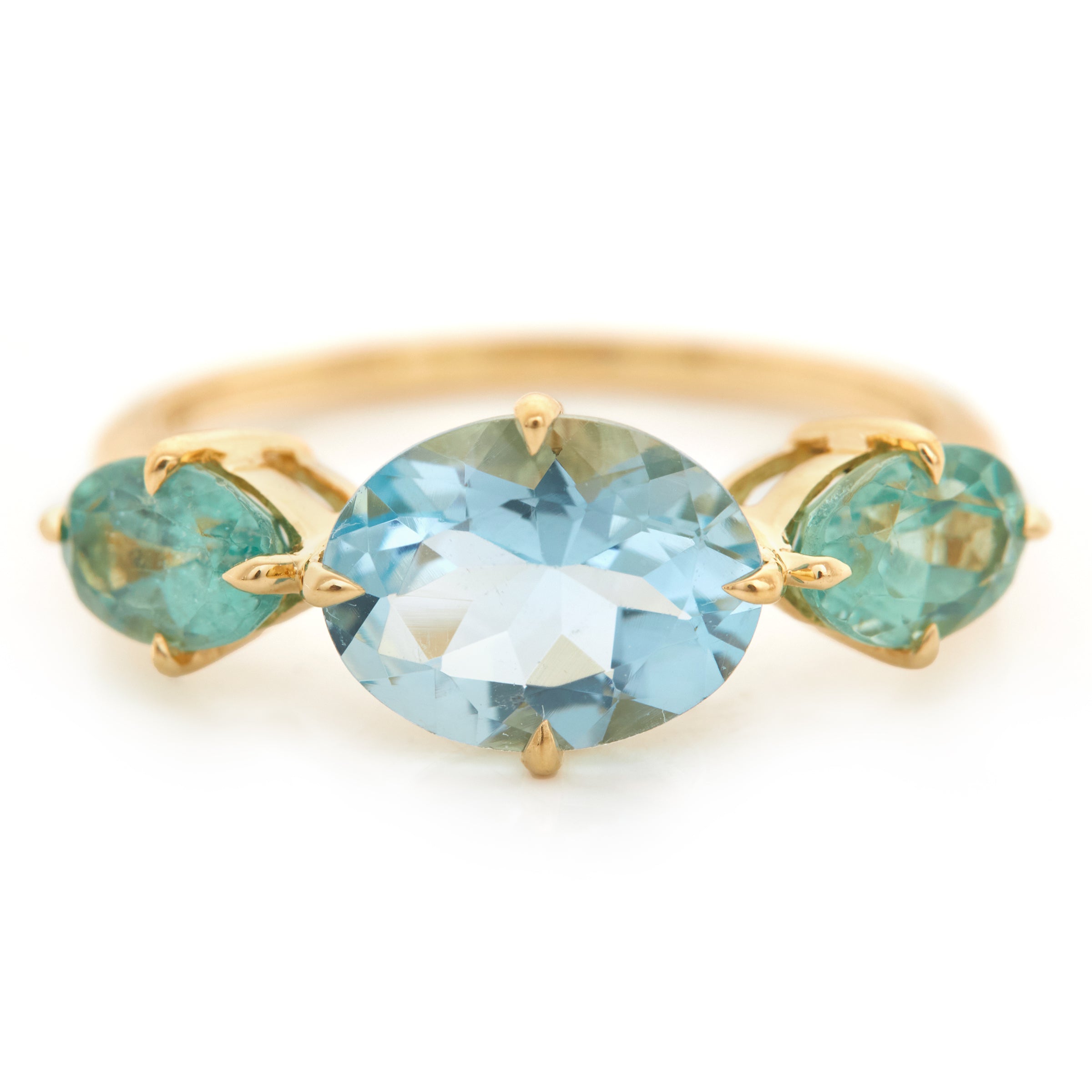 Aquamarine & Diamond Puzzle Ring – YI COLLECTION