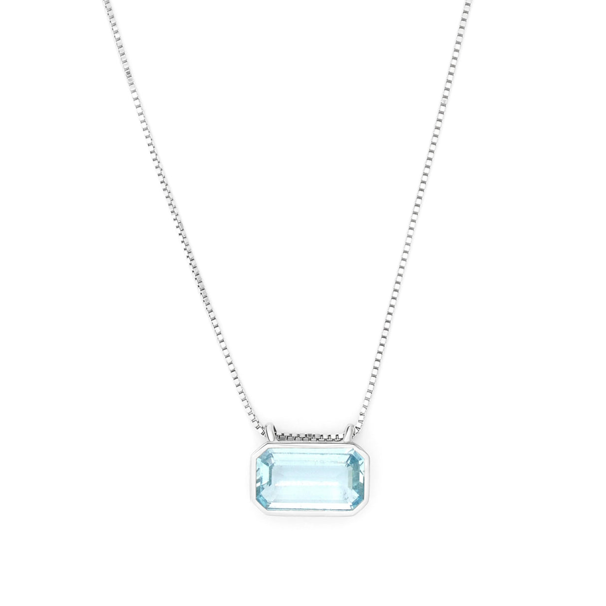 Aquamarine Nouveau Necklace 18k handmade fine jewelry 3