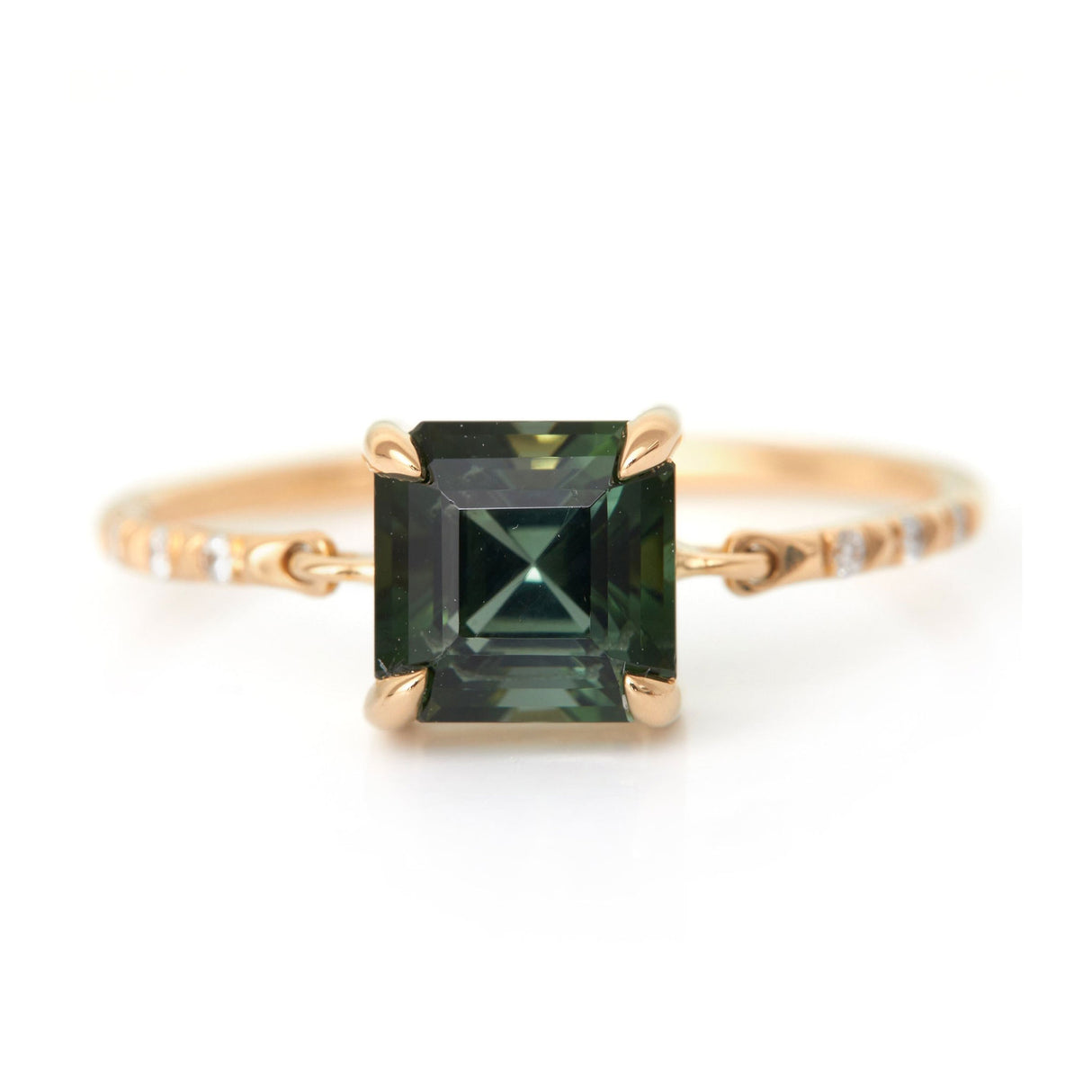 Ascher Moss Tourmaline Petite Circle Diamond Ring