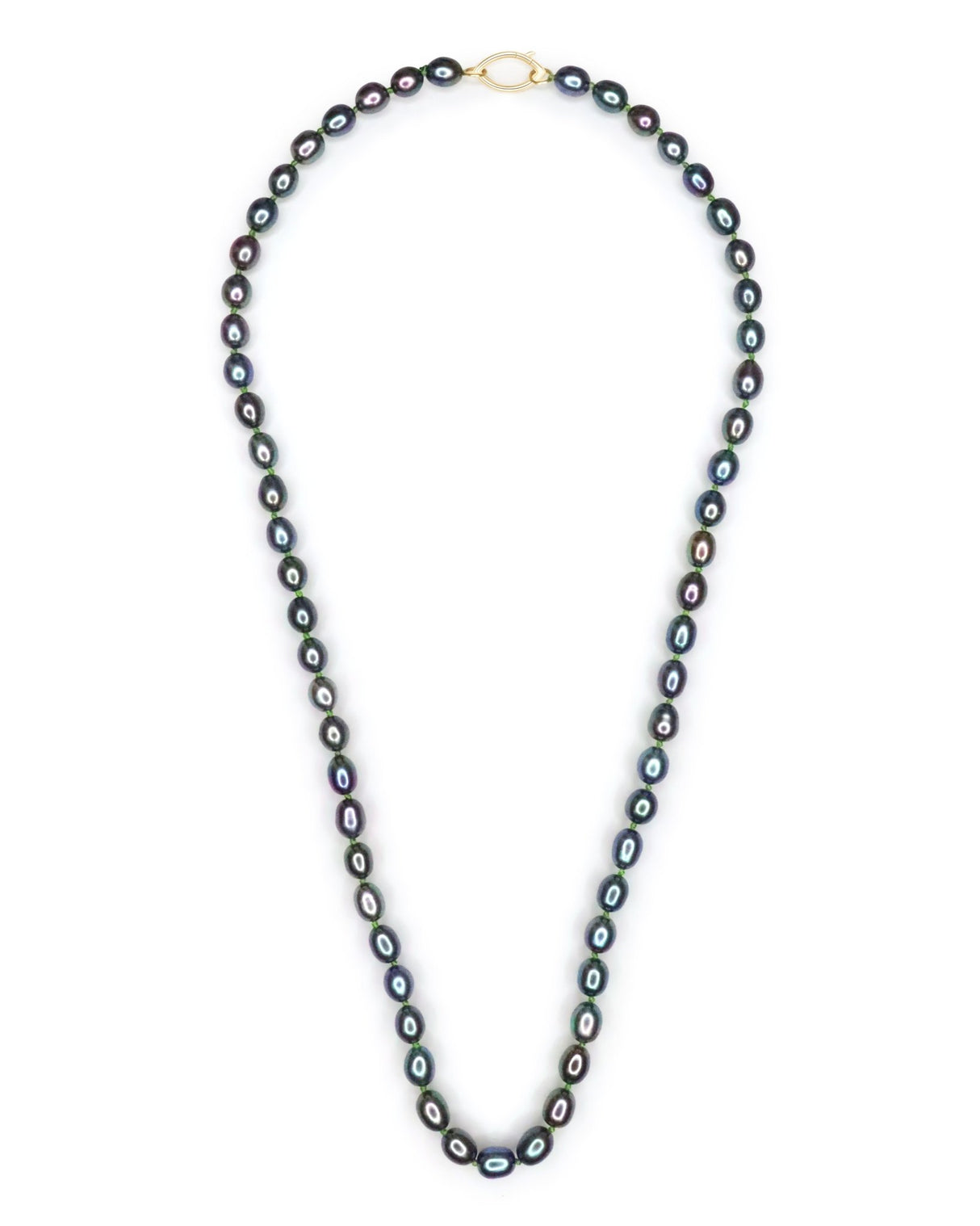 Black Pearl With Fisheye Closure Necklace handmade fine jewelry