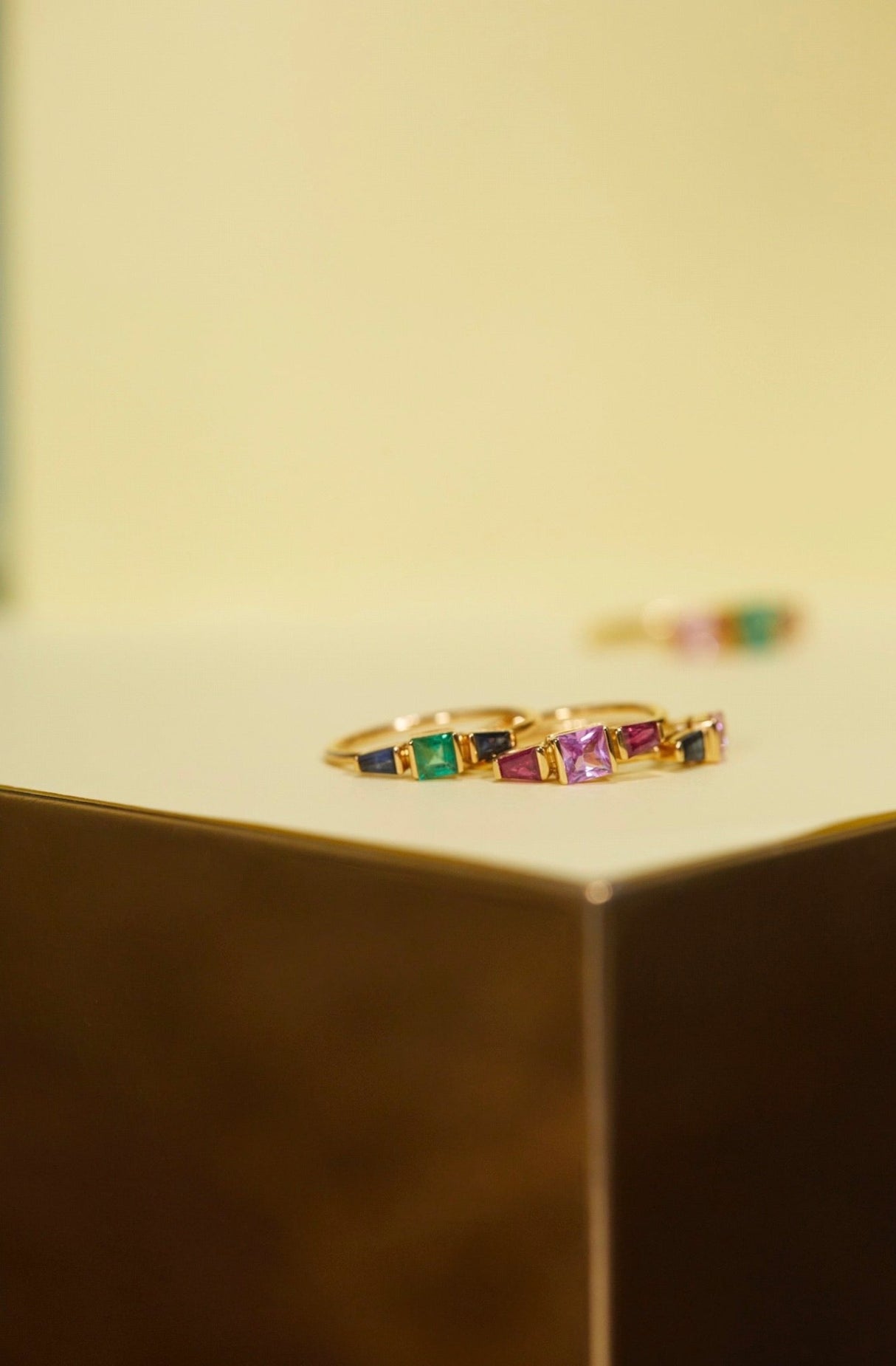 Blue Sapphire & Emerald Triplet Ring