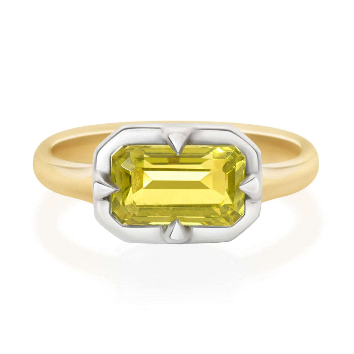 Canary Tourmaline Compass Ring