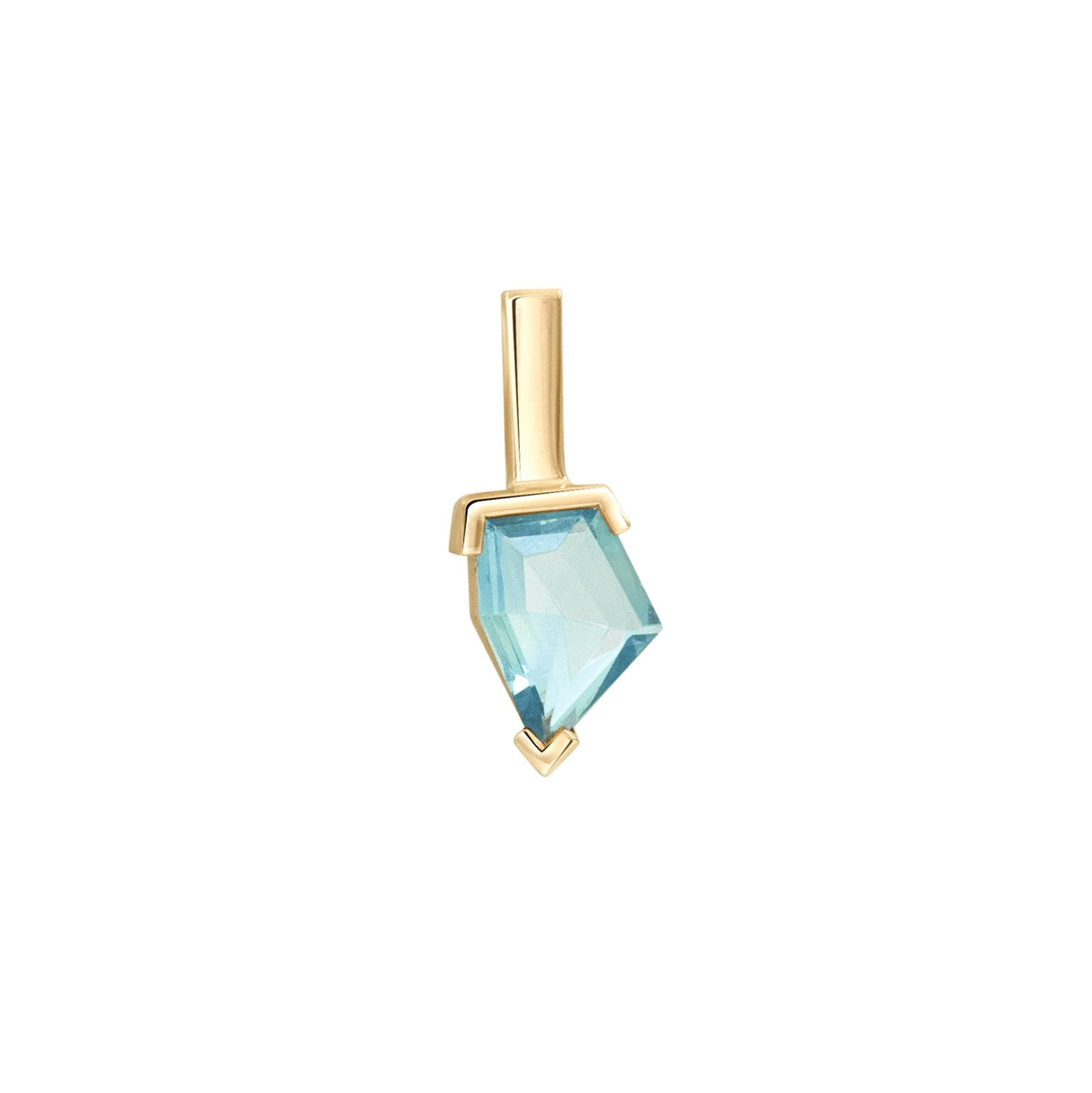 Ceylon Green Sapphire Contour Bar Earring