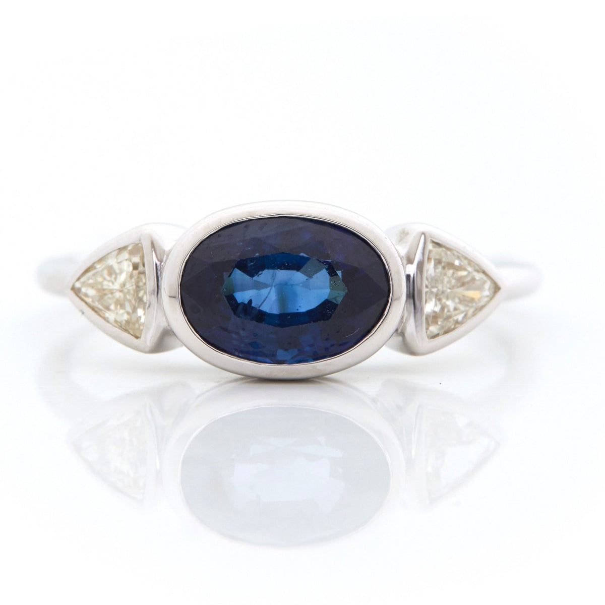 Ceylon Sapphire & Diamond Ever After Ring