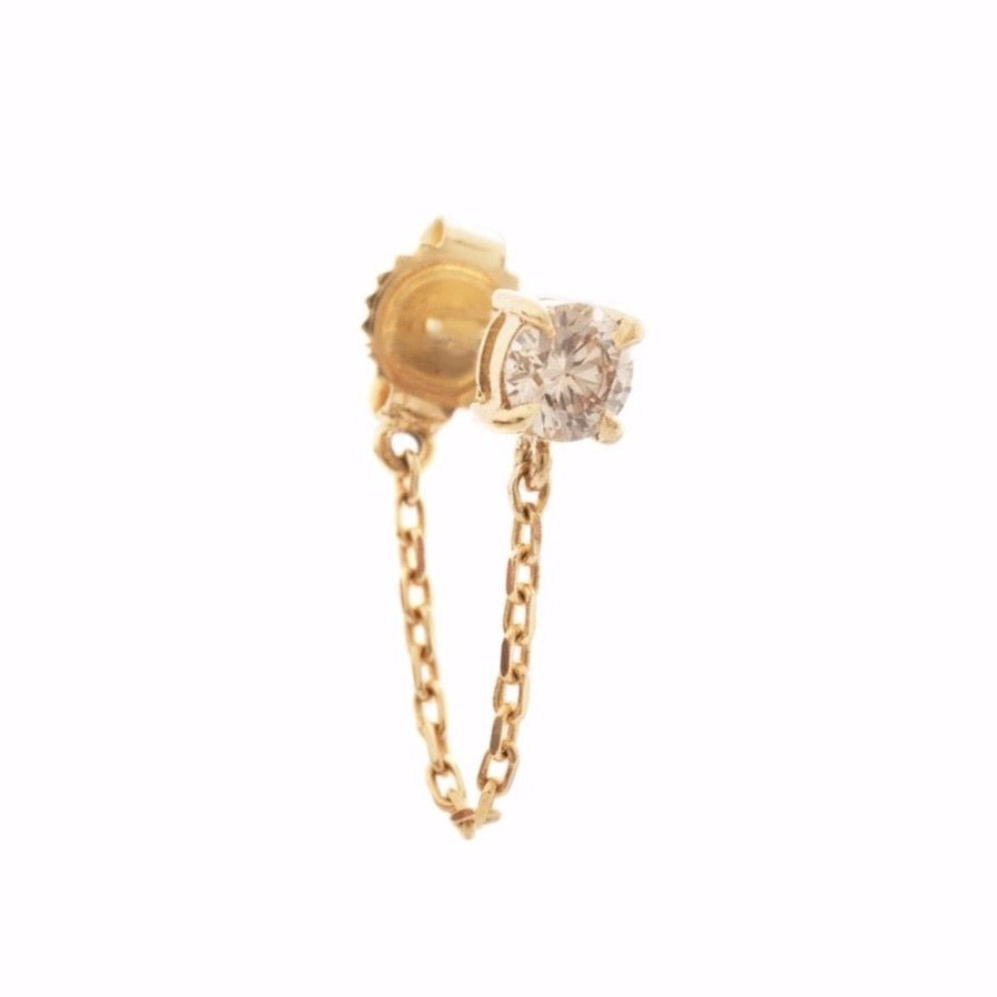 Champagne Diamond Chain Earring