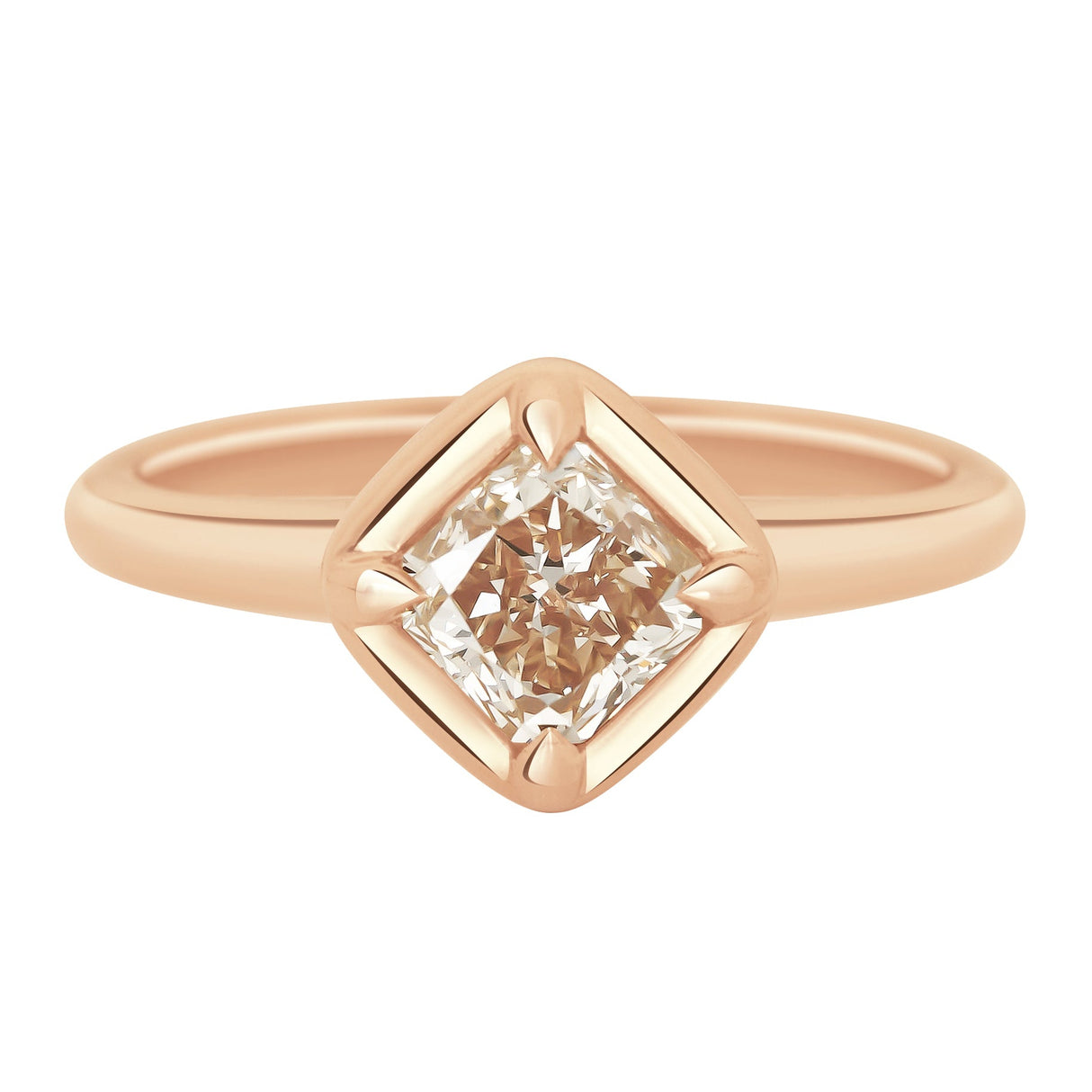 Desert Diamond Compass Ring 18K PG engagement ring