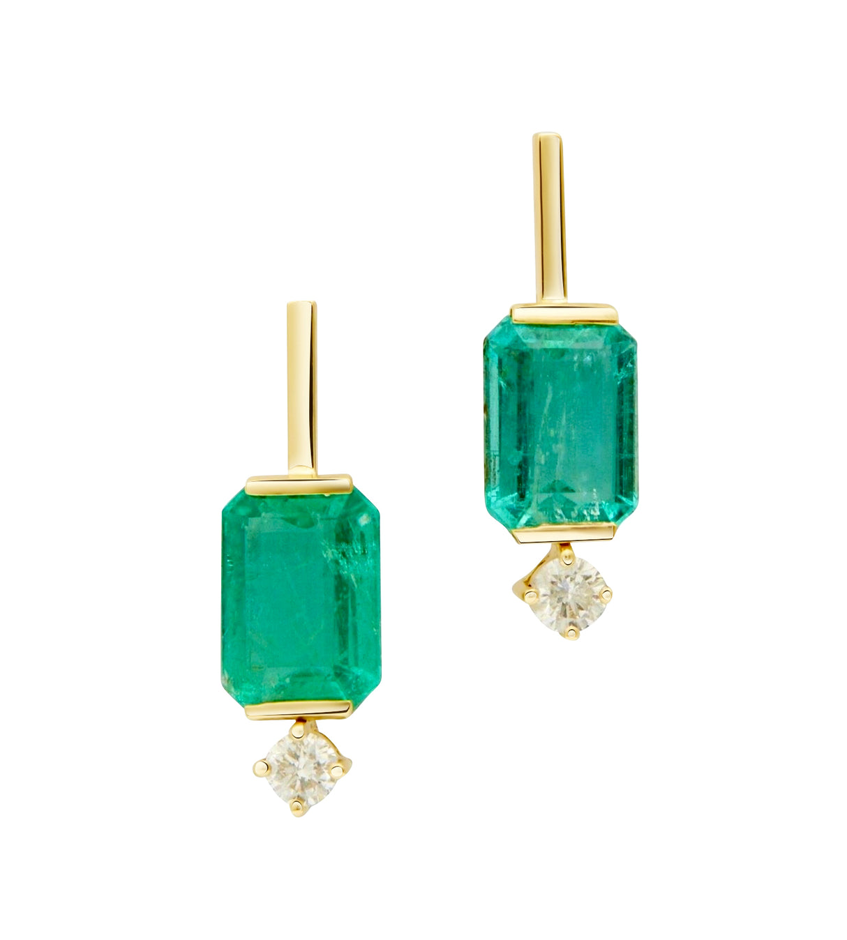 Emerald & Diamond Awakening Earrings