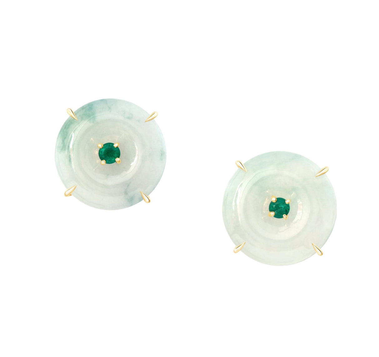 Jadeite & Emerald Earrings