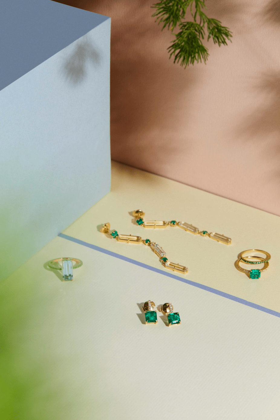 Emerald & Diamond Awakening Pave Earrings