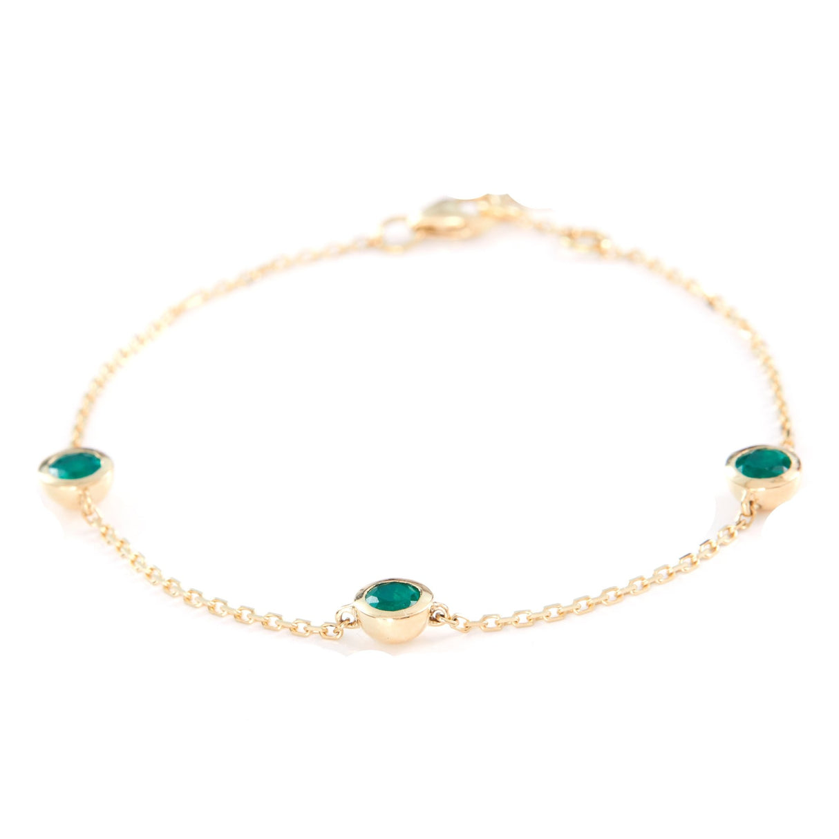 Emerald Annex Bracelet 18k gold stackable design 3