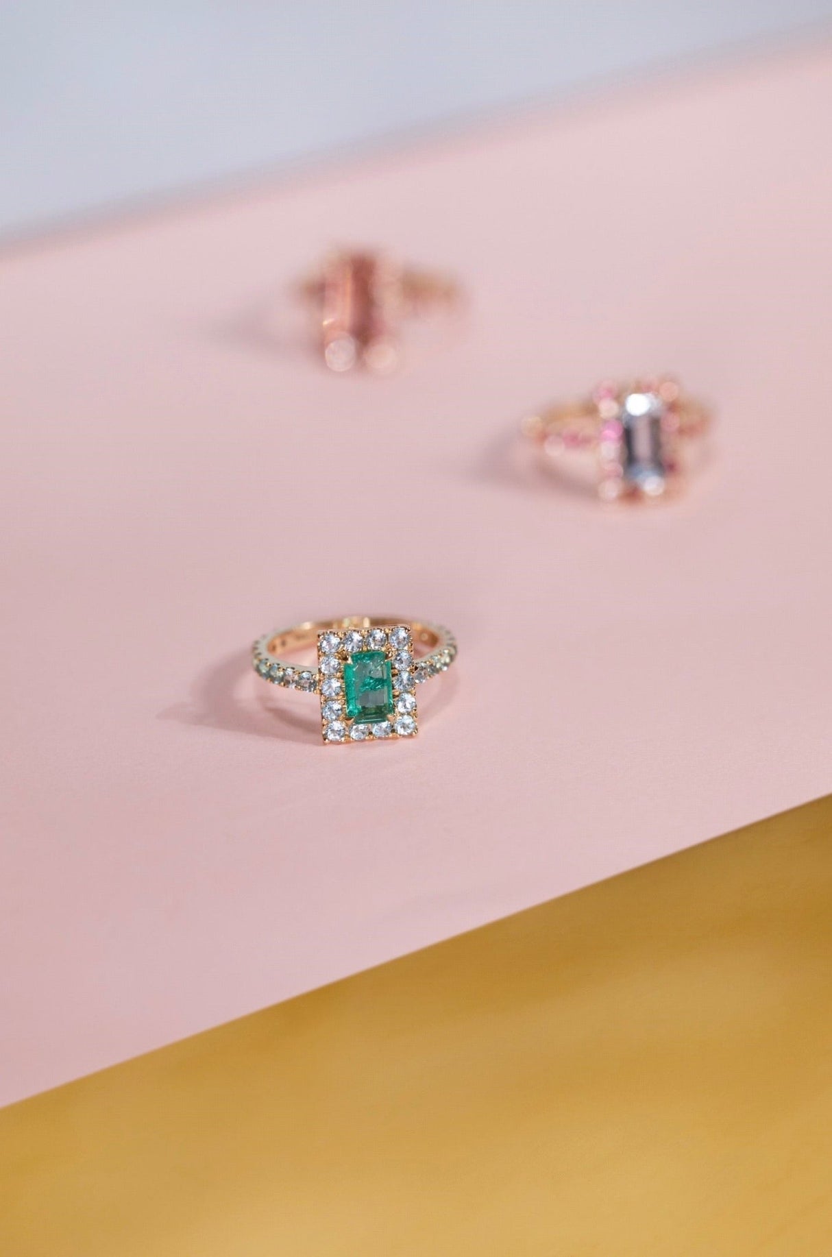 Emerald & Apatite Candy Ring