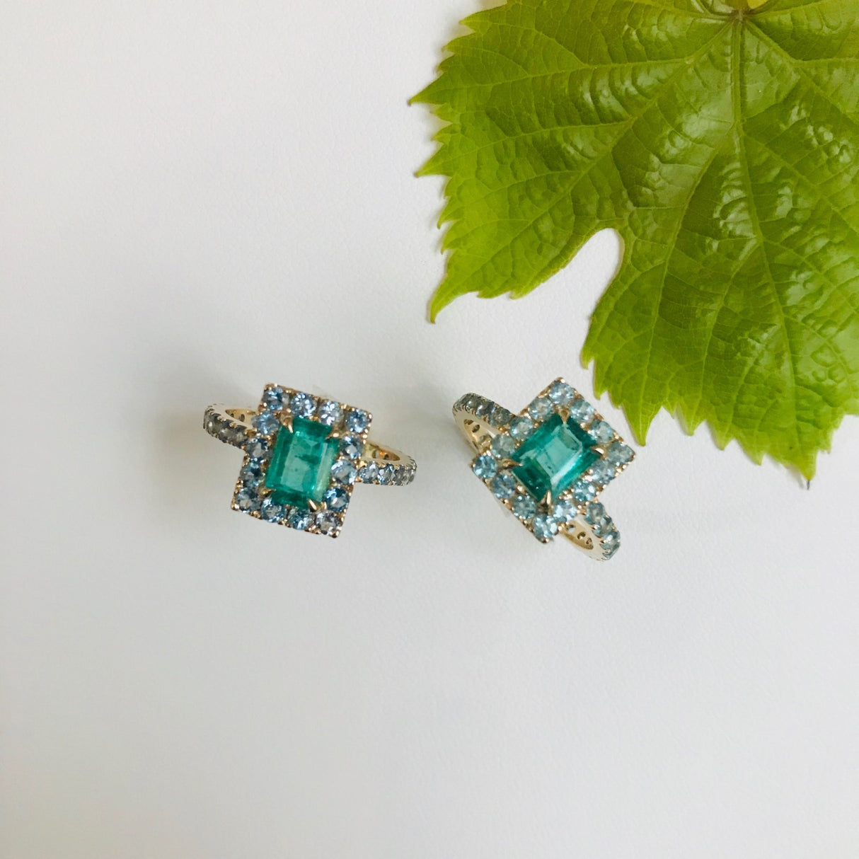 Emerald & Apatite Candy Ring