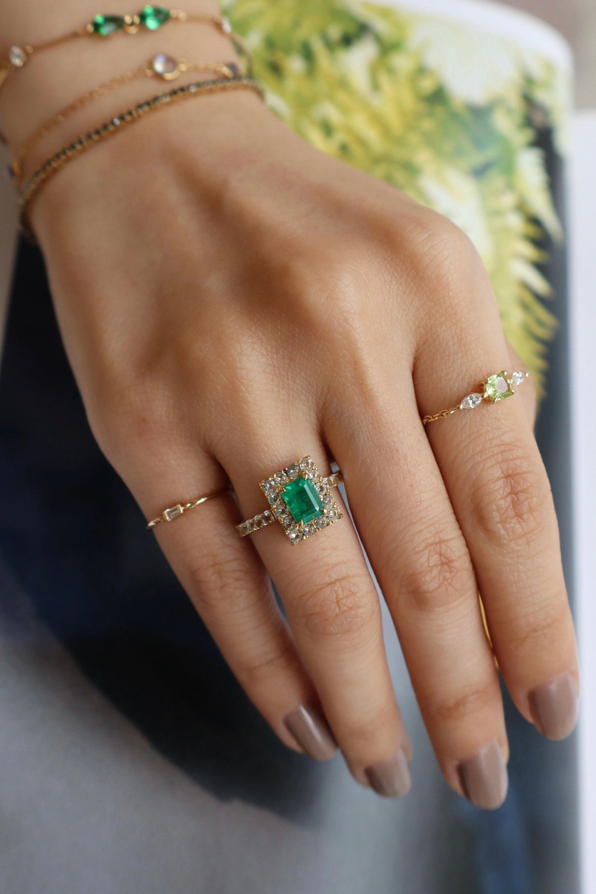 Emerald & Aquamarine Candy Ring
