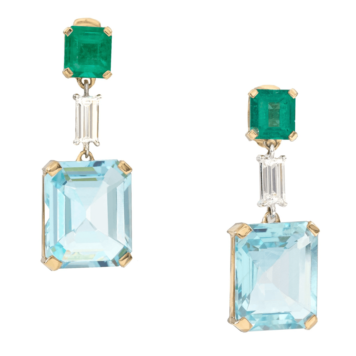 Emerald_Aquamarine_Diamond_Spring_Bar_Earrings_18K_Gold_Handmade_Fine_Jewelry