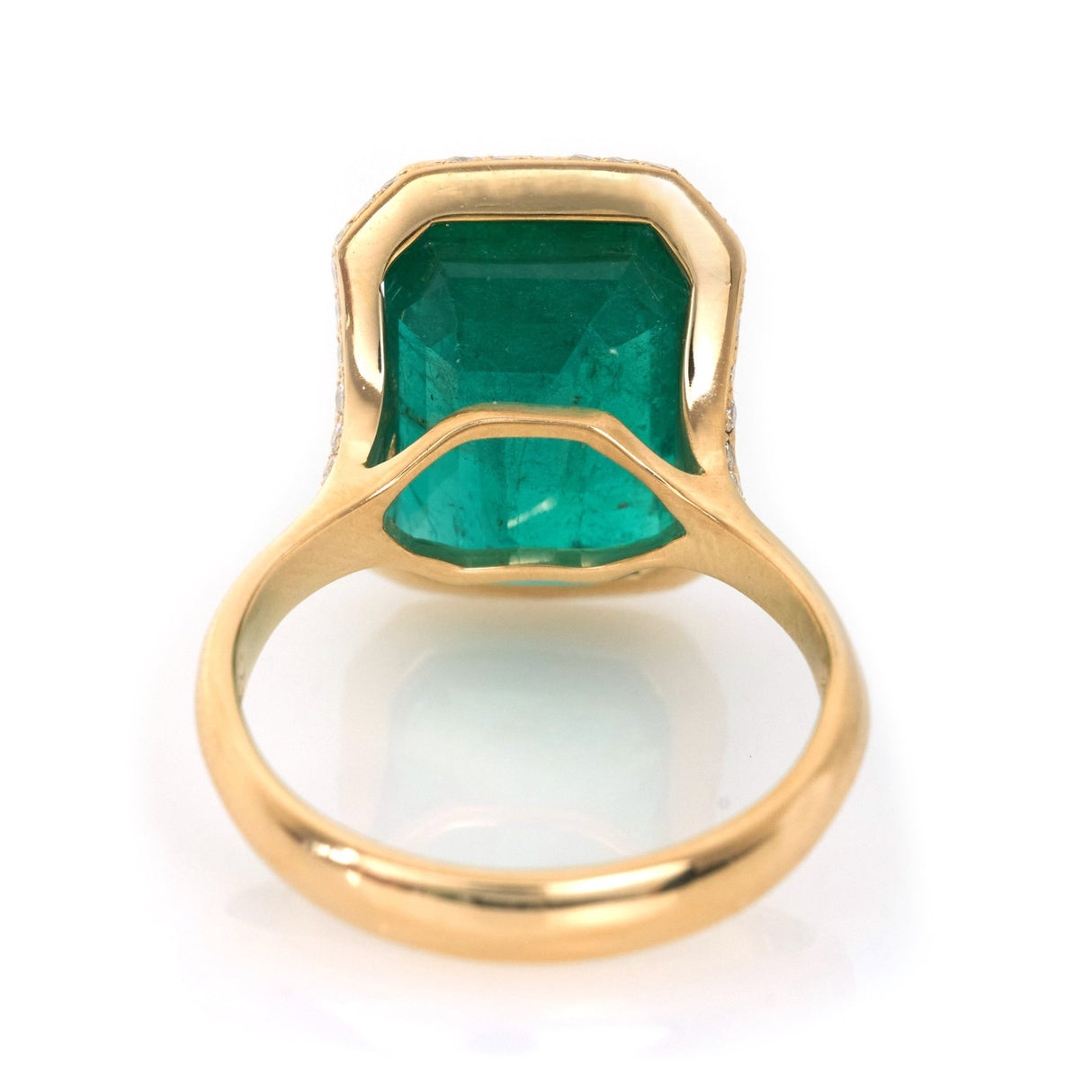 Emerald & Diamond Aurora Supreme Ring back