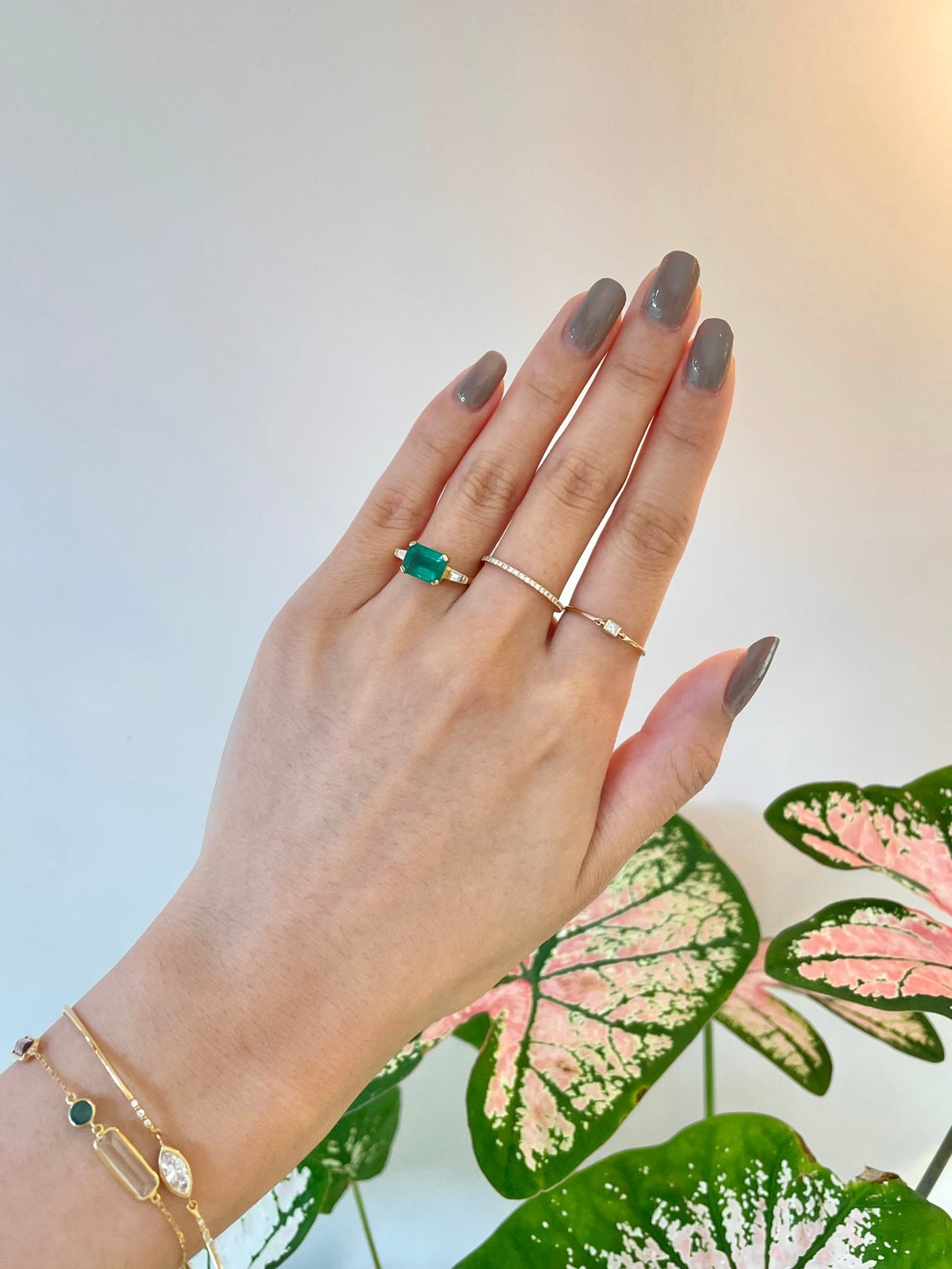 Emerald & Diamond eternal Ring