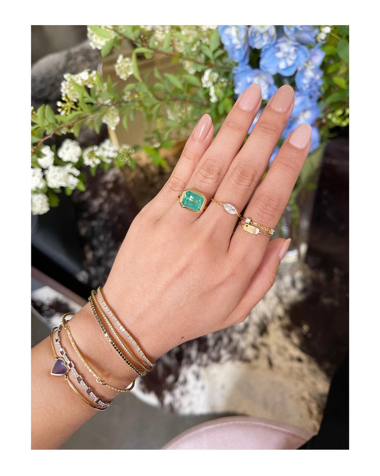 Emerald Nouveau Supreme Ring