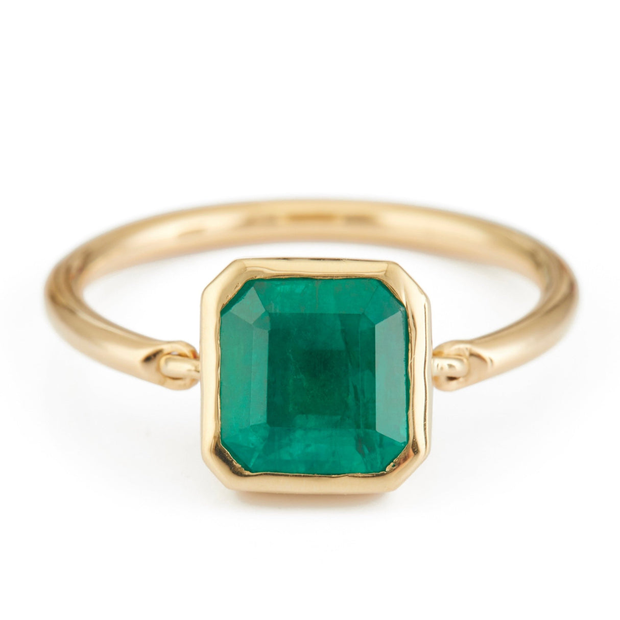 Emerald Supreme Button Ring