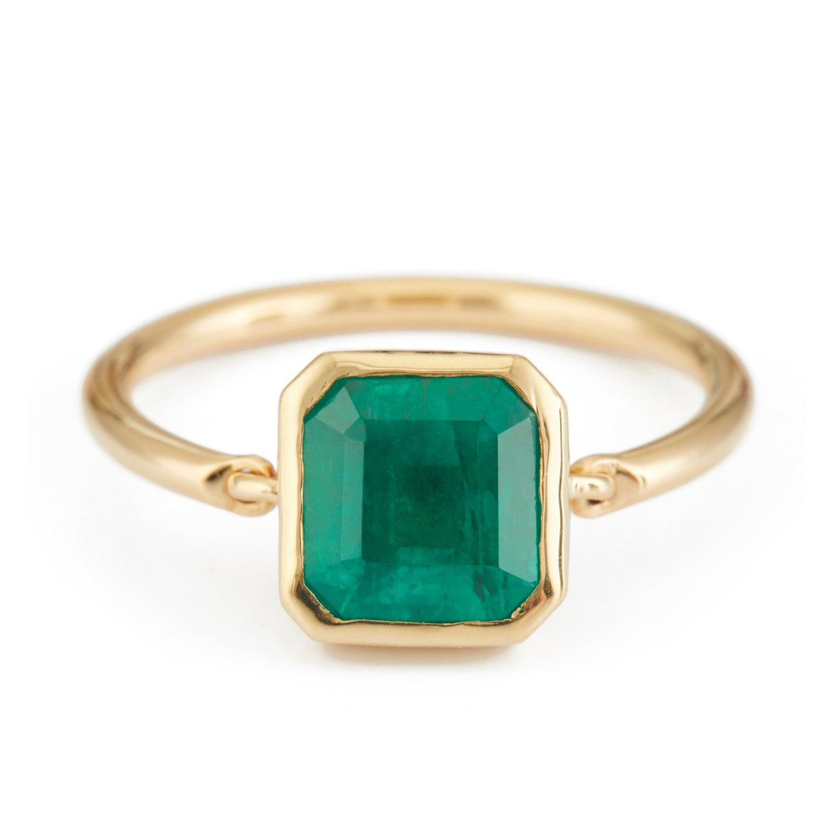 Emerald Supreme Button Ring
