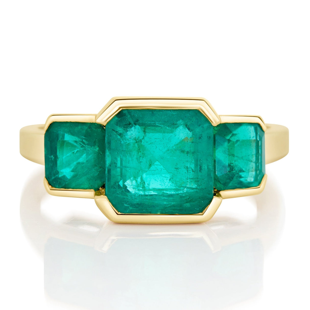 Emerald Tonal Rhythm Supreme Ring 18k gold engagement ring
