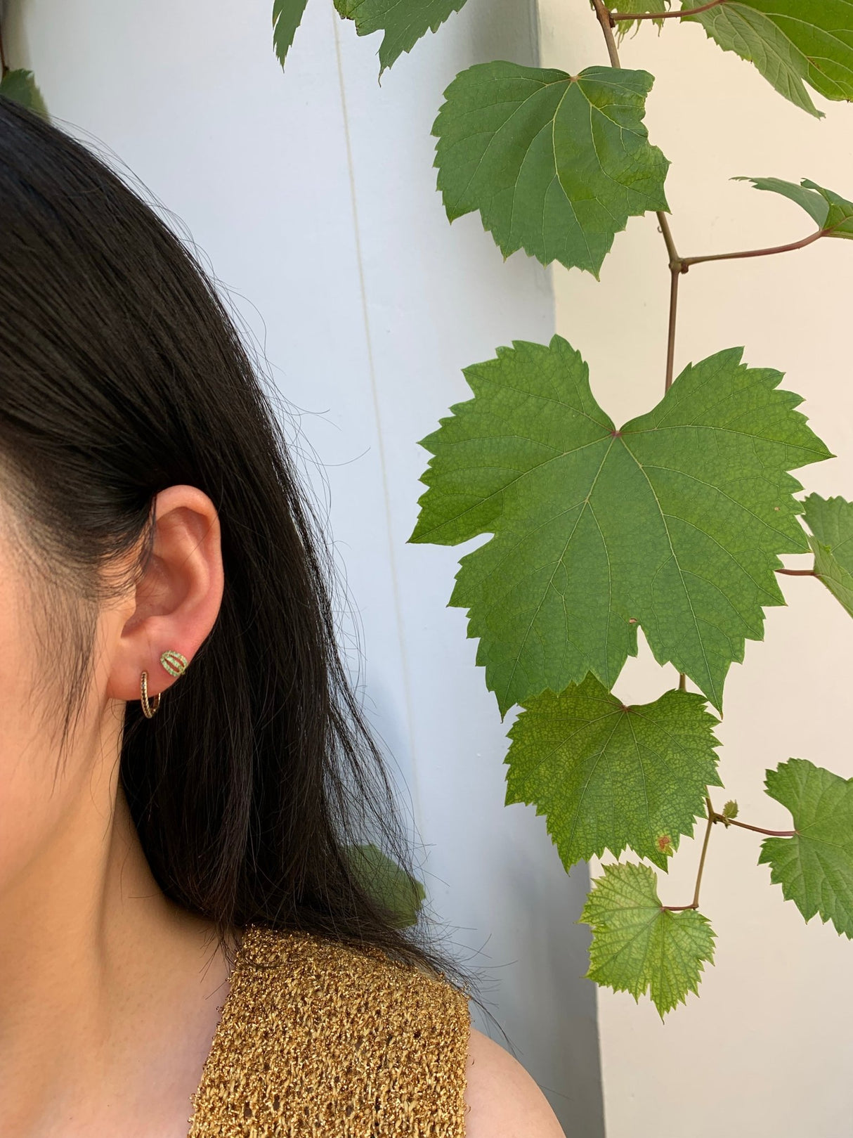 Emerald Triplet Huggie