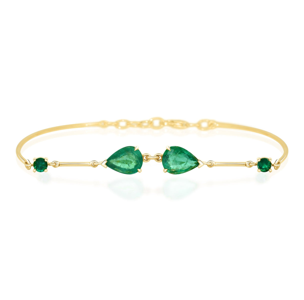 Emerald_duo_bangle_18K_gold_stackable_design