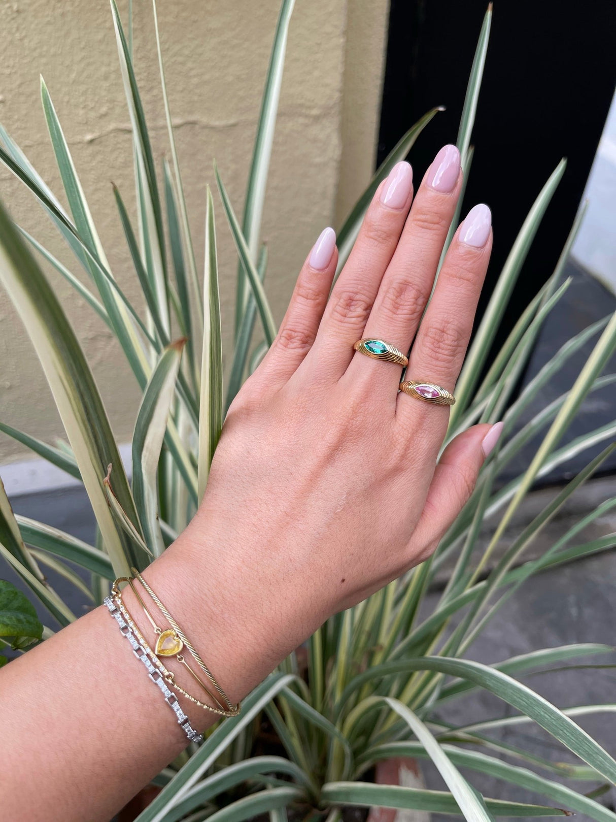 Emerald Pyramid Eye Ring