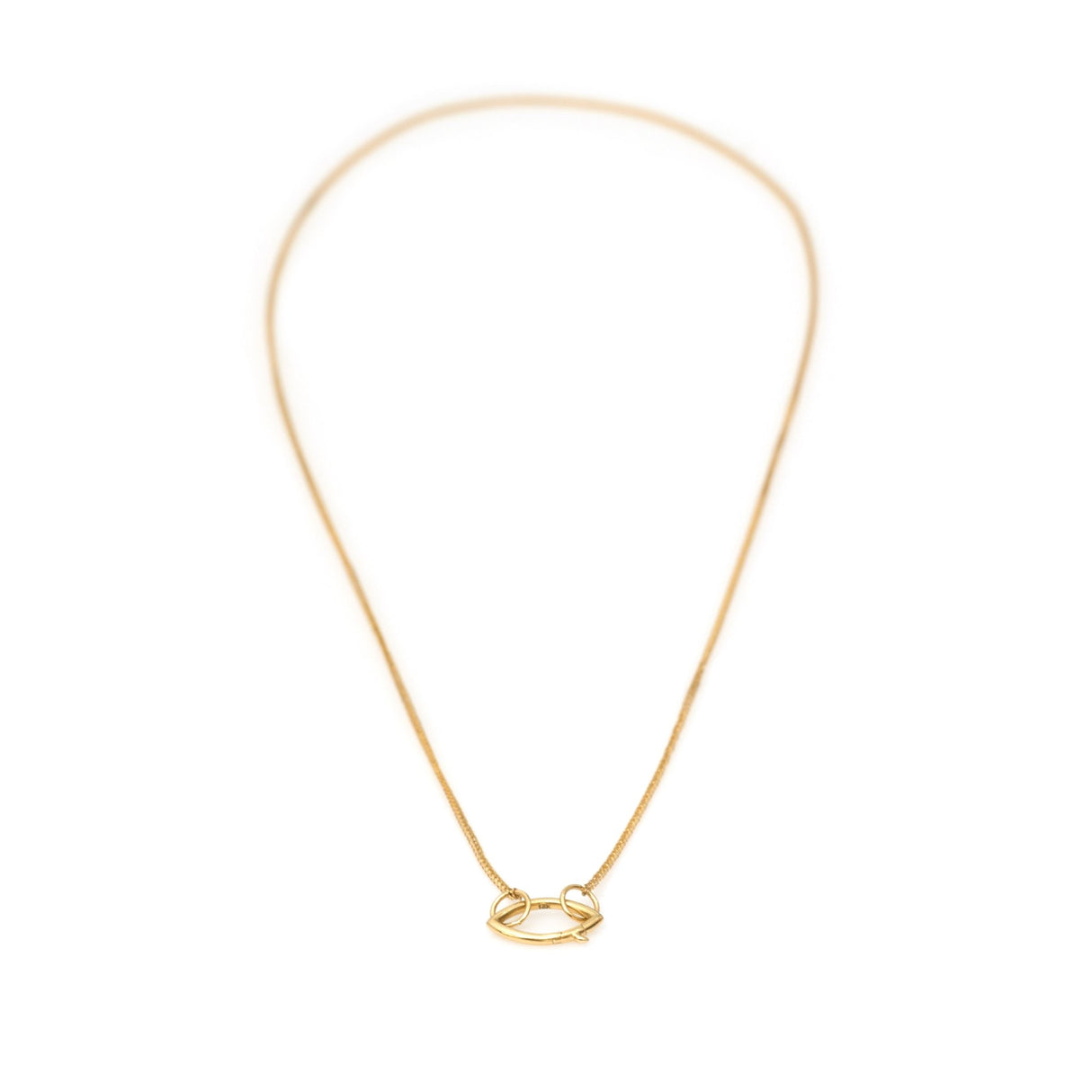 Fisheye Closure Necklace 18k handmade fine jewelry 2