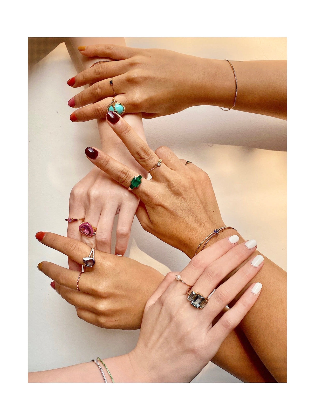 Aquamarine Tonal Deco Supreme Ring