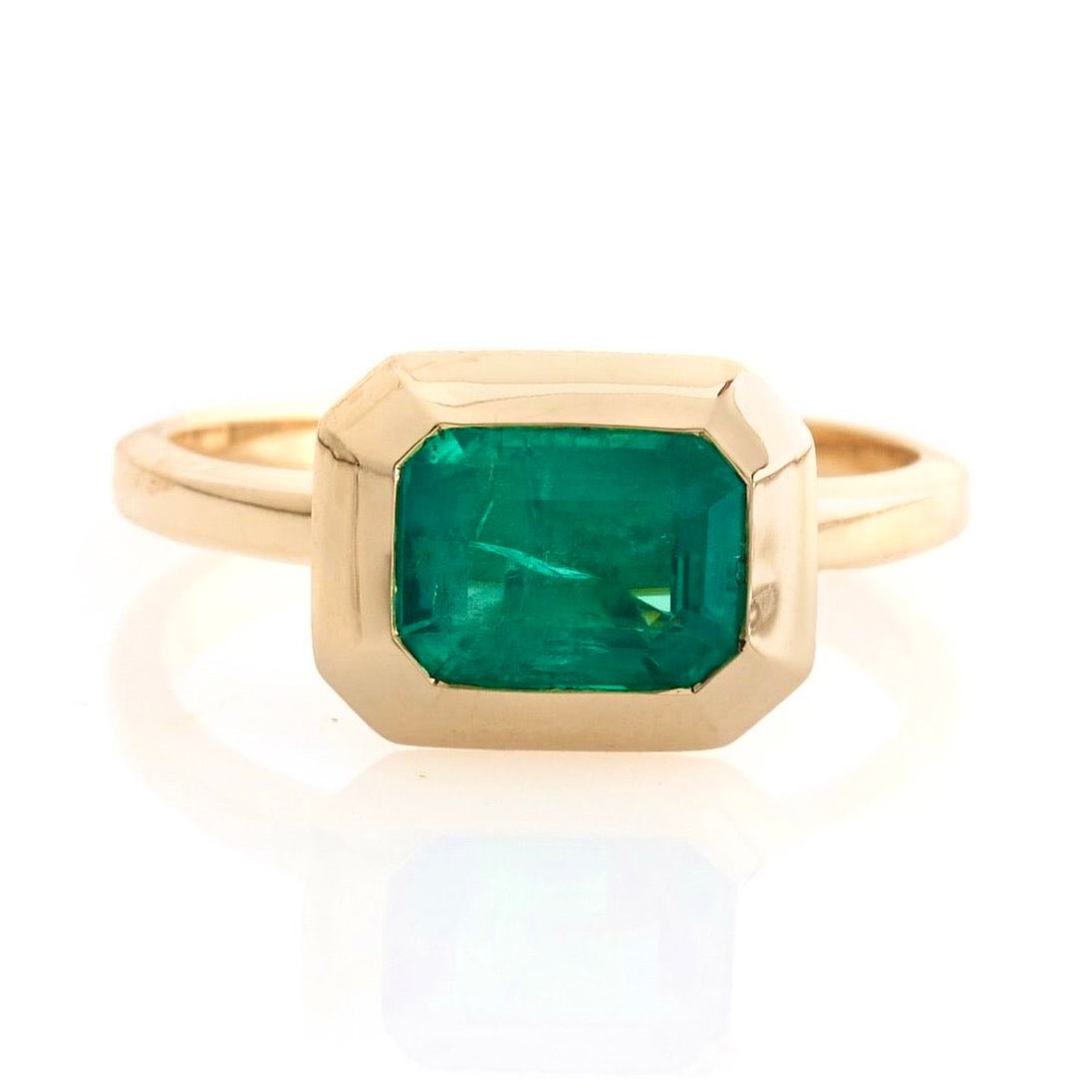Emerald Nouveau Ring