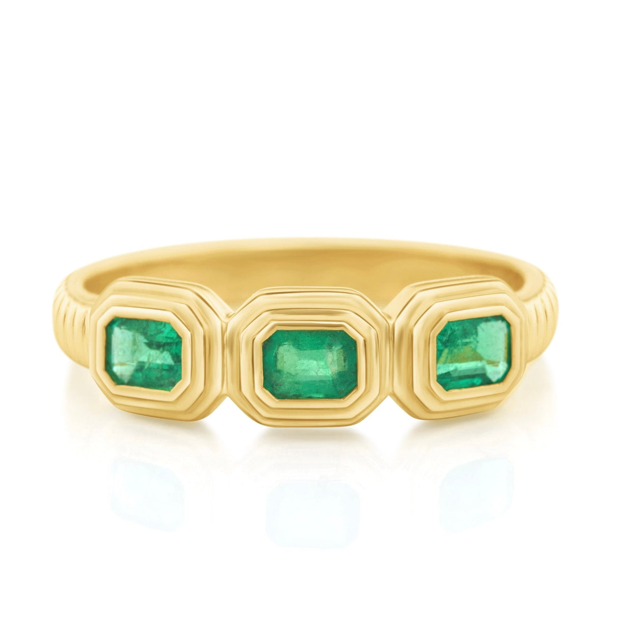 Gemstone Baxter Ring 18k gold Stackable ring