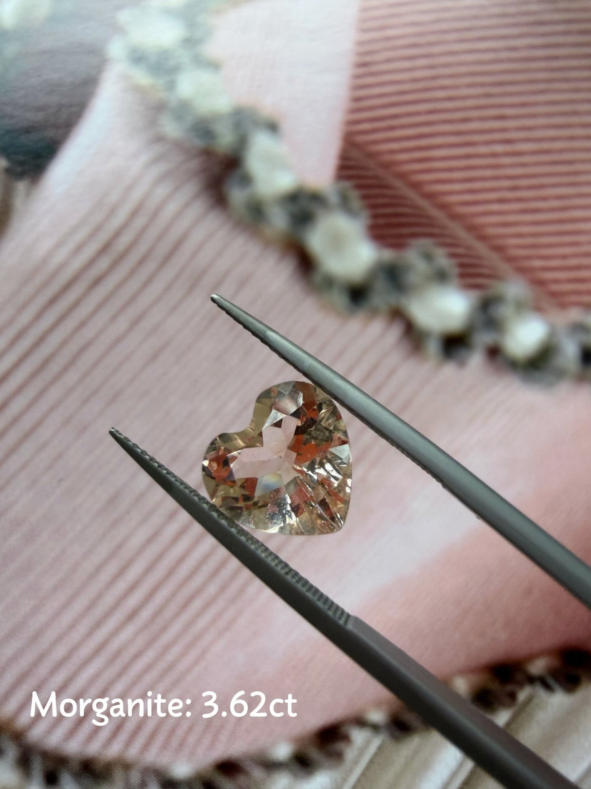 Gemstone Customization Morganite 3.62cts