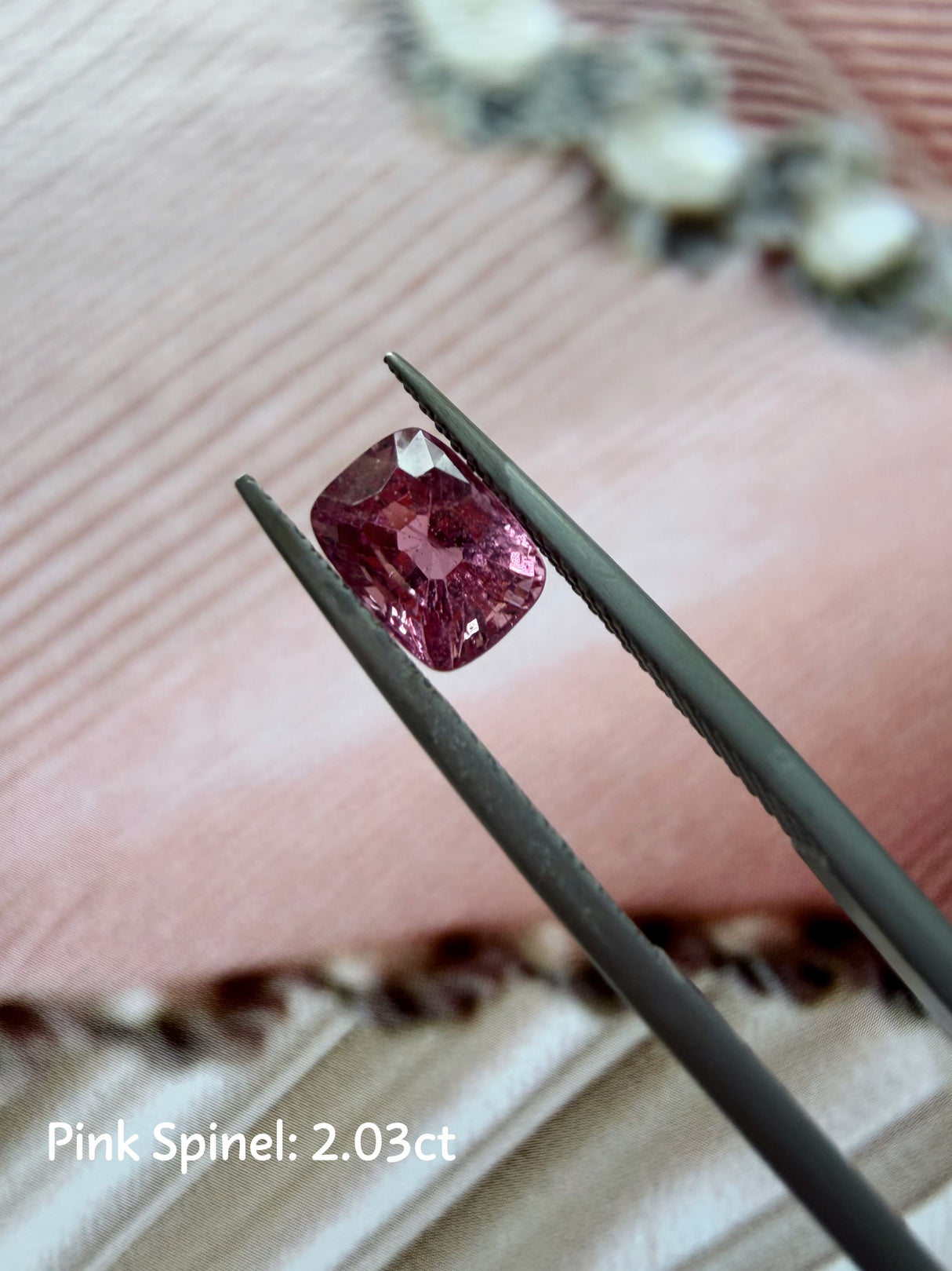 Gemstone Customization Pink Spinel 2.03cts