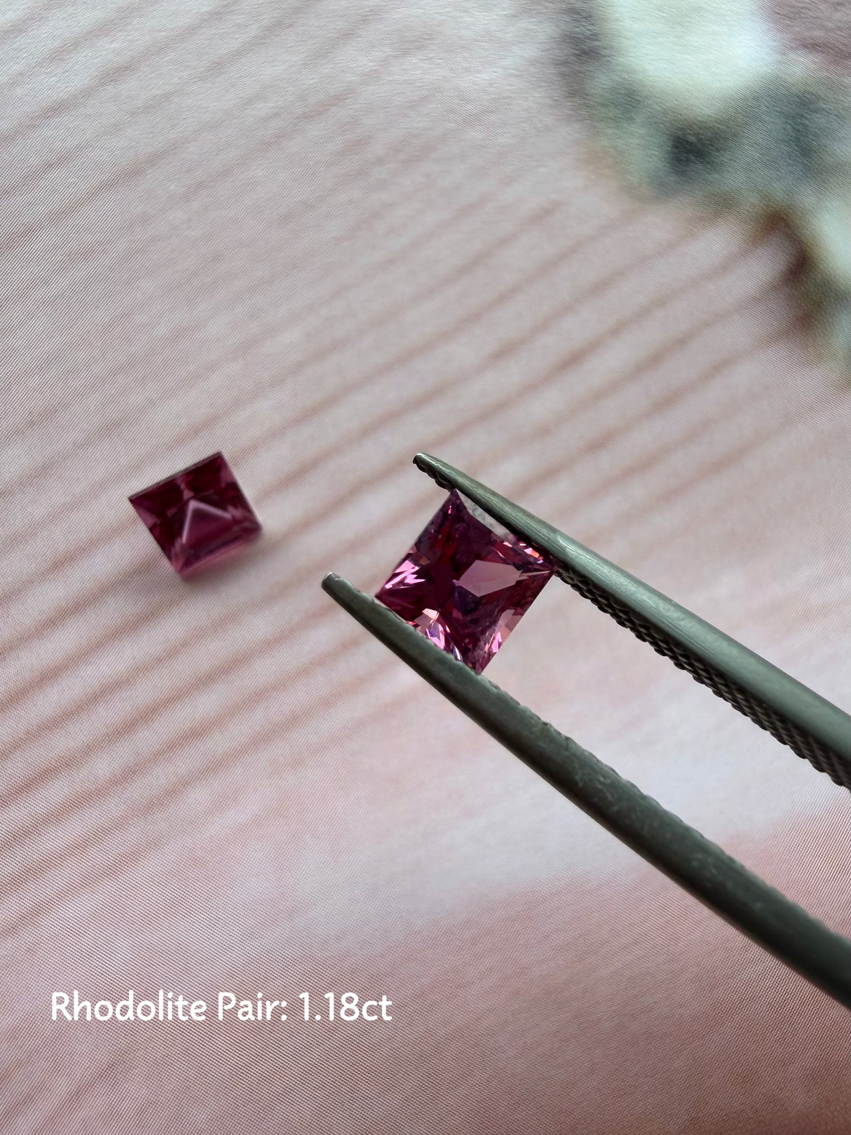 Gemstone Customization Rhodolite Pair 1.18cts