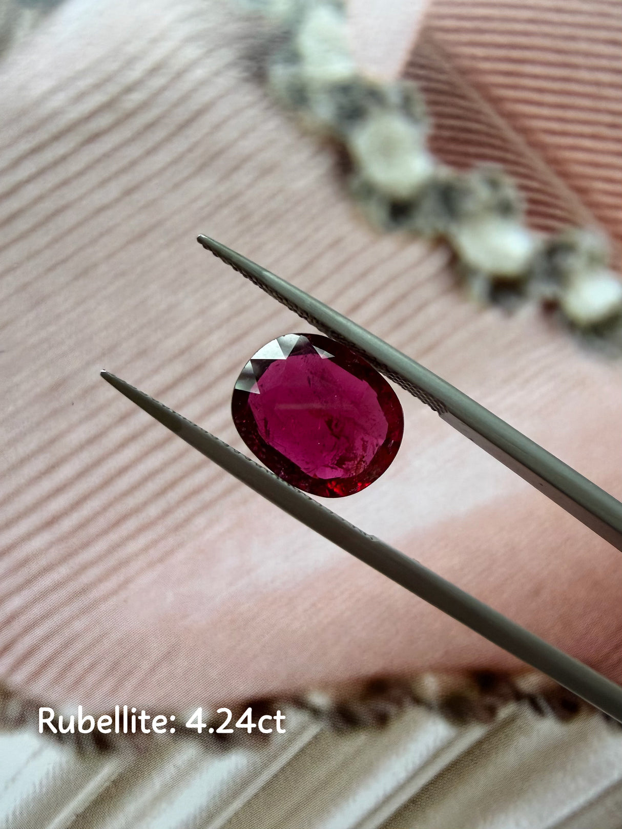 Gemstone Customization Rubellite 4.24cts