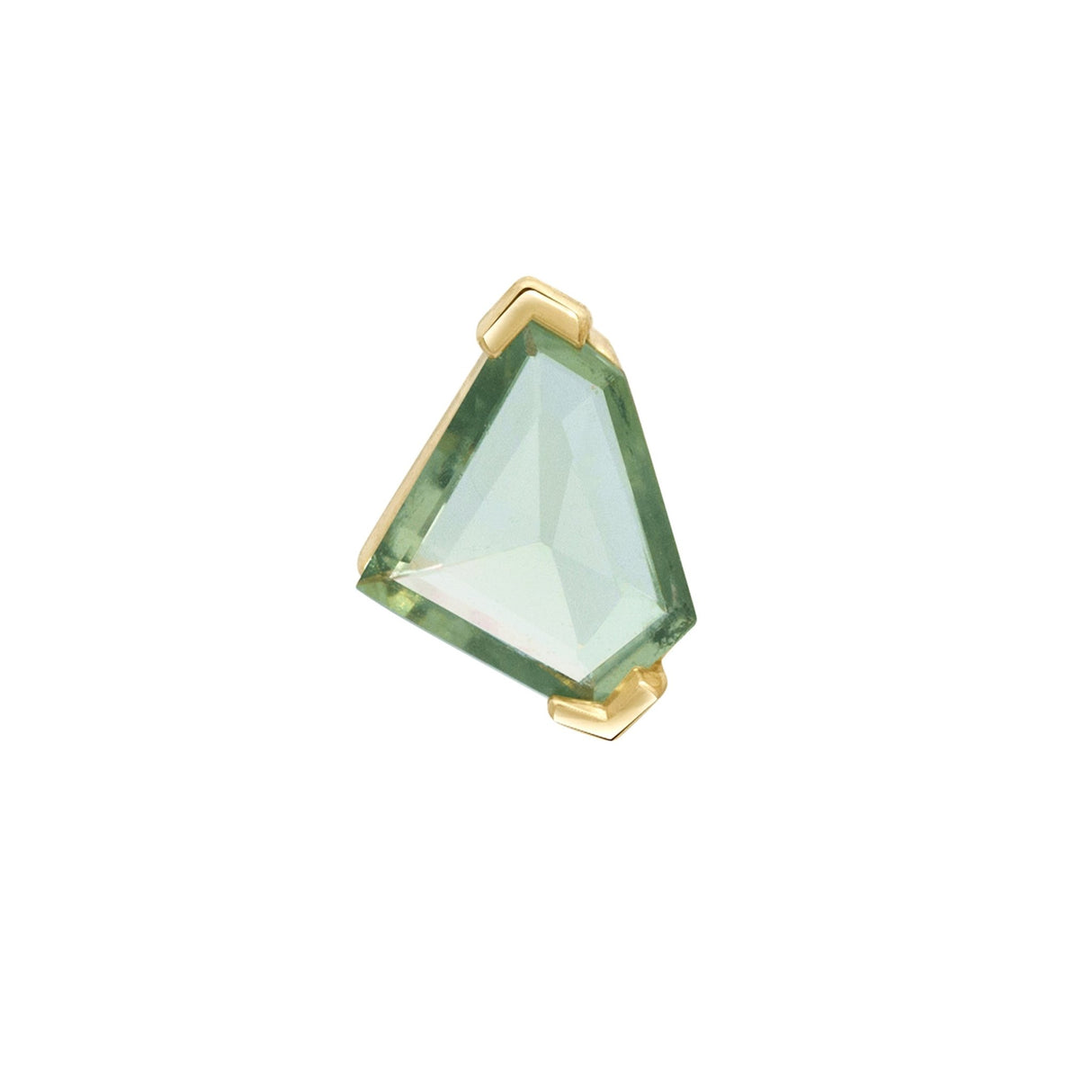 Ceylon Green Sapphire Contour Earring