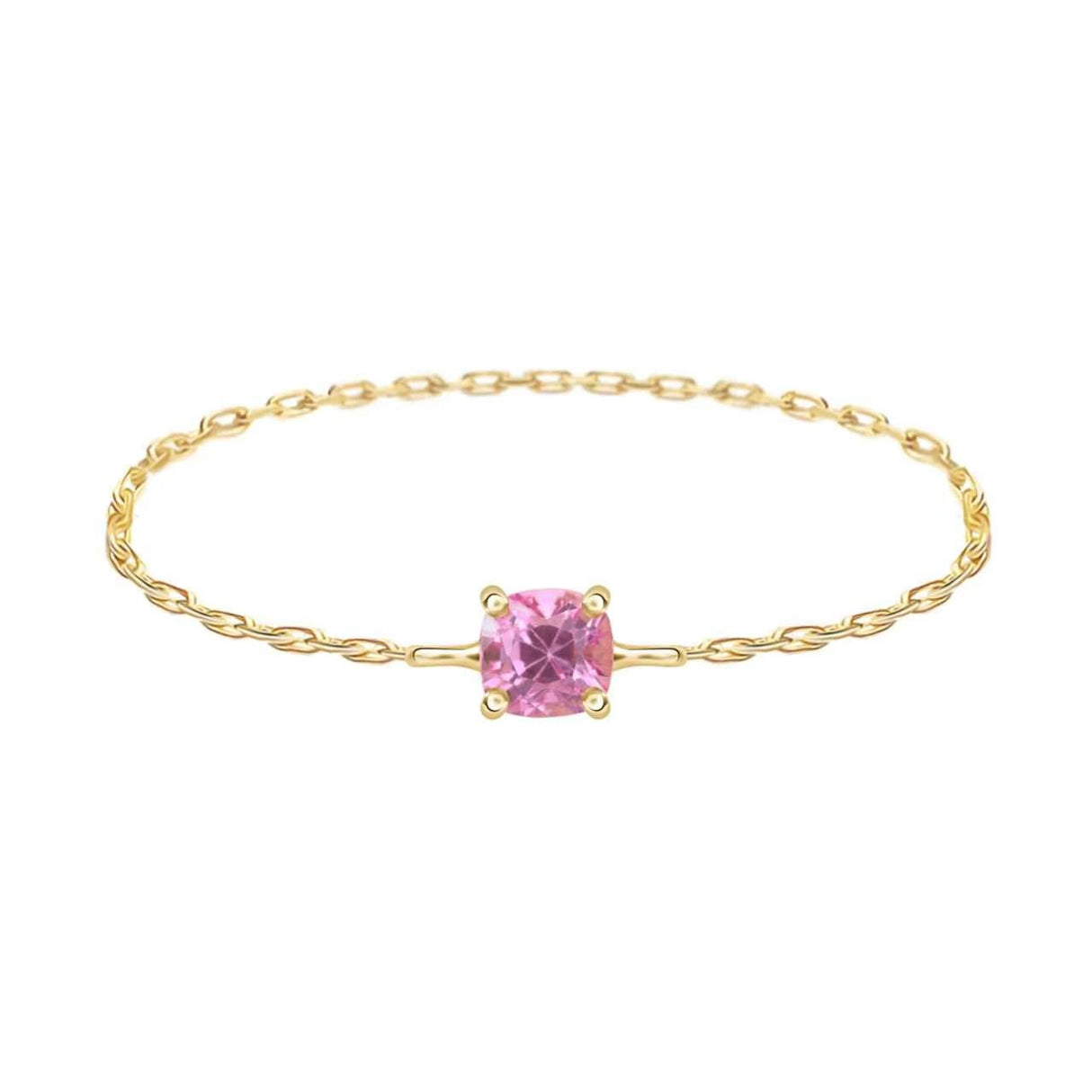 Handmade Chain Ring 18K Stackable ring 2