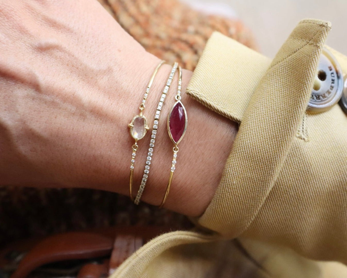 Ruby Marquise & Diamond Supreme Bangle