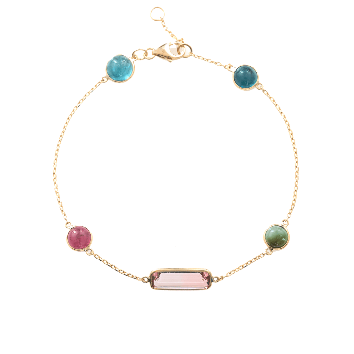 Green & Pink Tourmaline Candy Bracelet