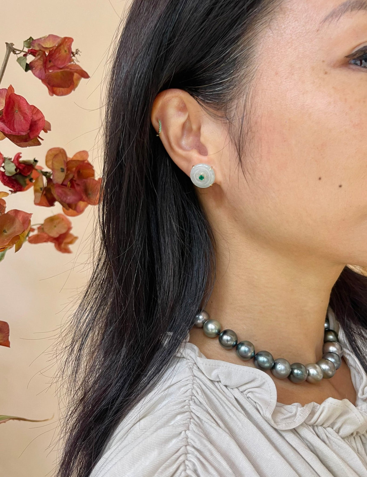 Jadeite & Gemstone Earrings