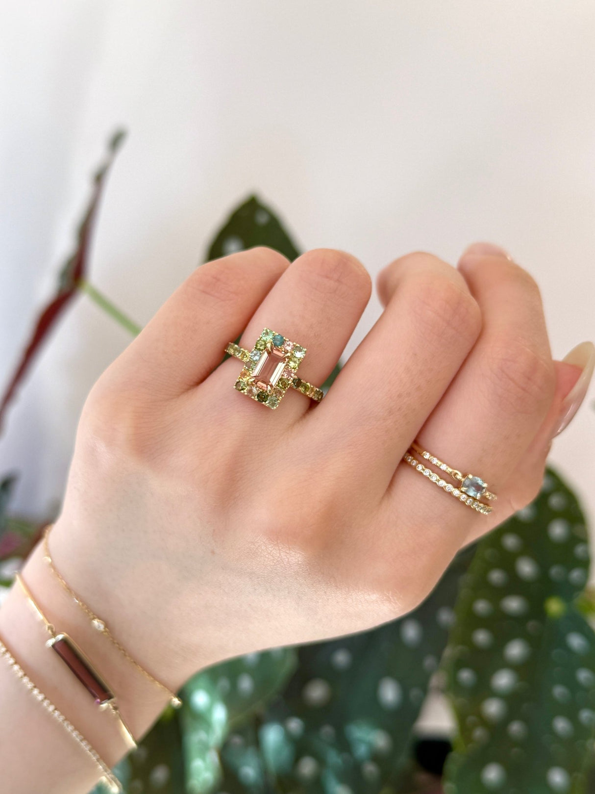 Peach Tourmaline Candy Ring