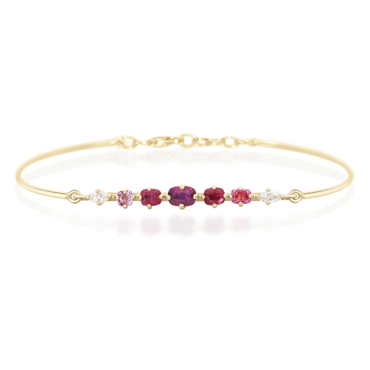Purple & Red Spinels Compass Bangle