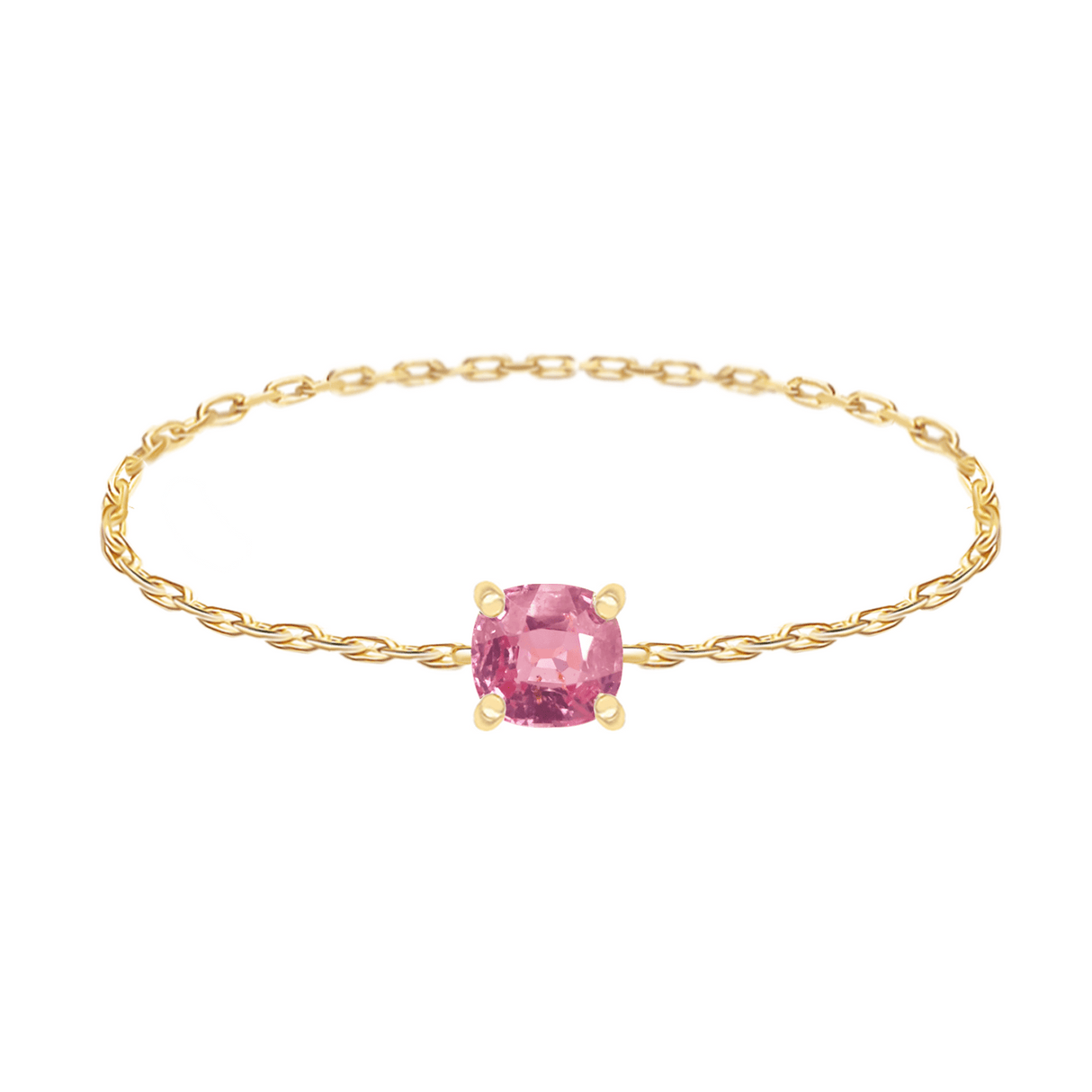 Jedi Spinel Petite Chain Ring 18k gold Stackable ring