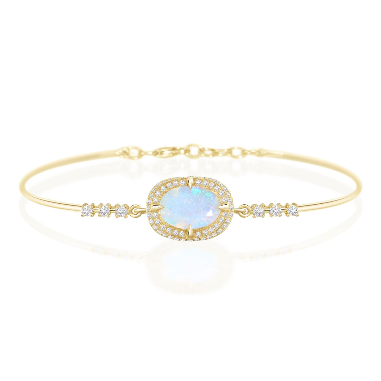 Jelly Opal & Diamond Aurora Bangle