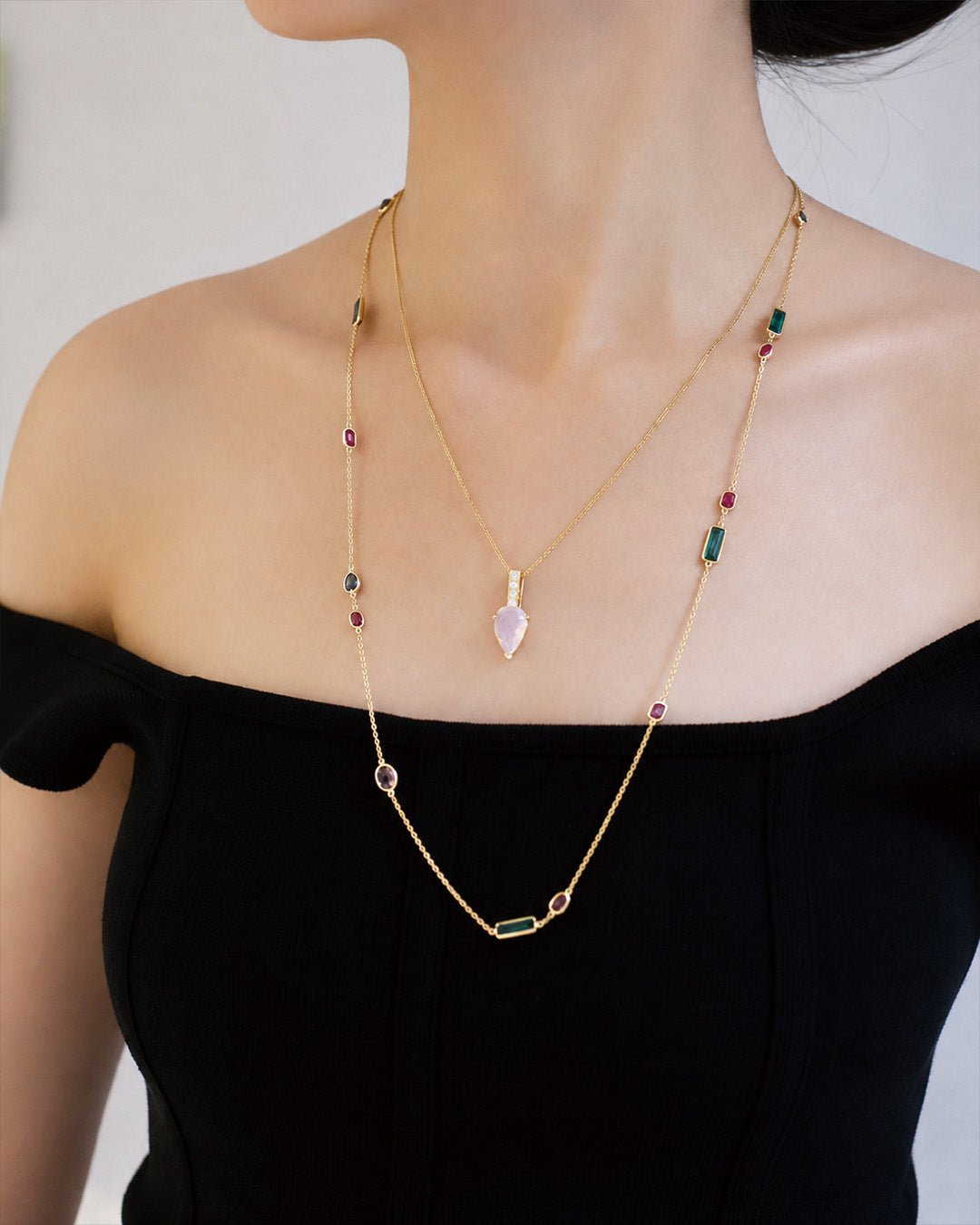 Jelly_Opal_Diamond_Pendant_Necklace_18K_gold_handmade_fine_jewelry_on_model_2